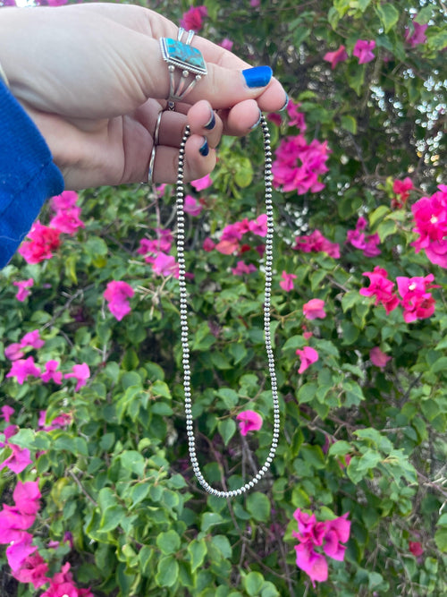 3mm Navajo Style Pearl Necklace