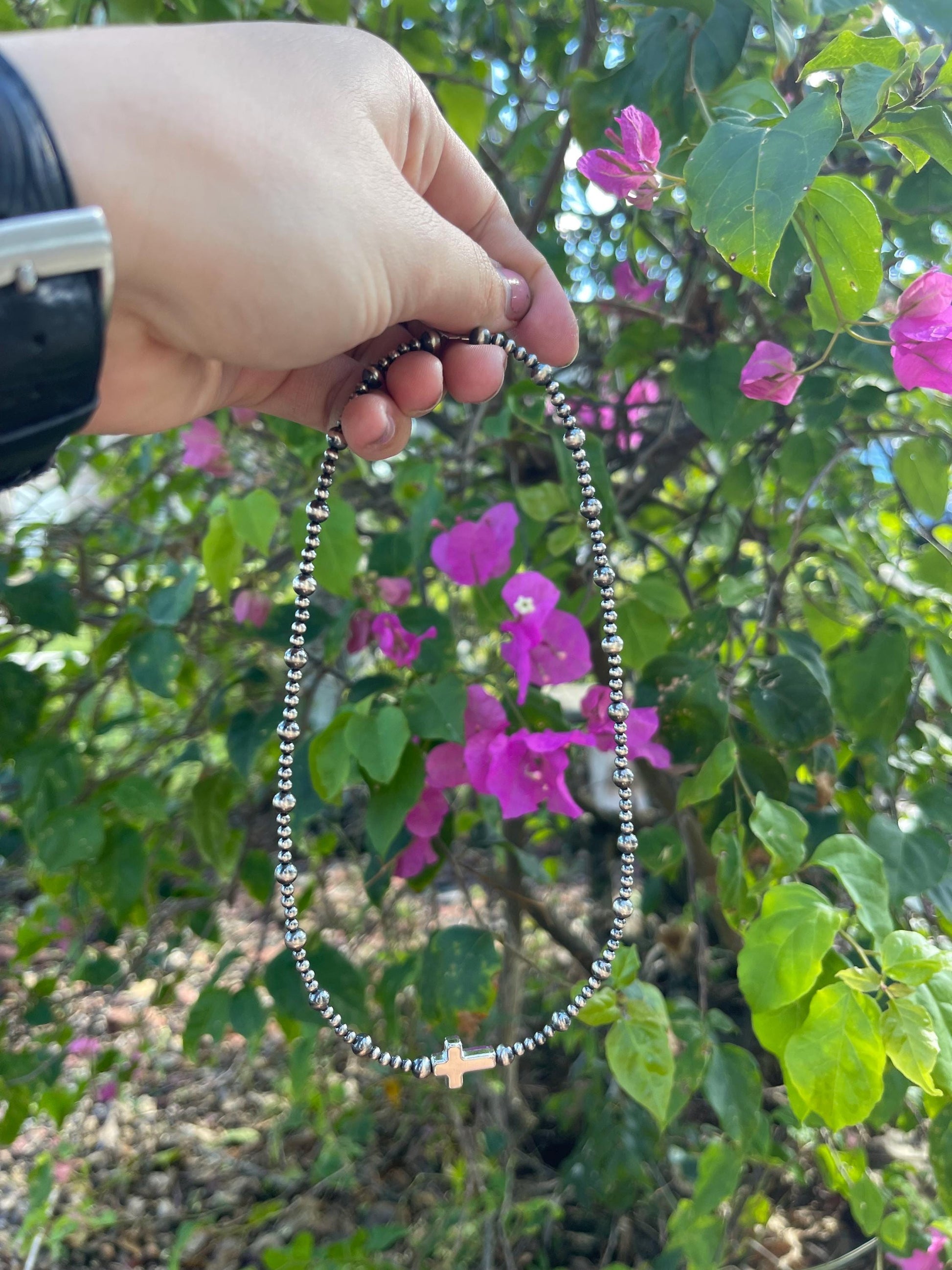 Cross Authentic Navajo Pearl Inspired Necklace