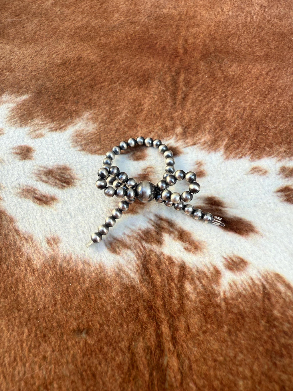 Navajo Inspired Pearl Bow Ring