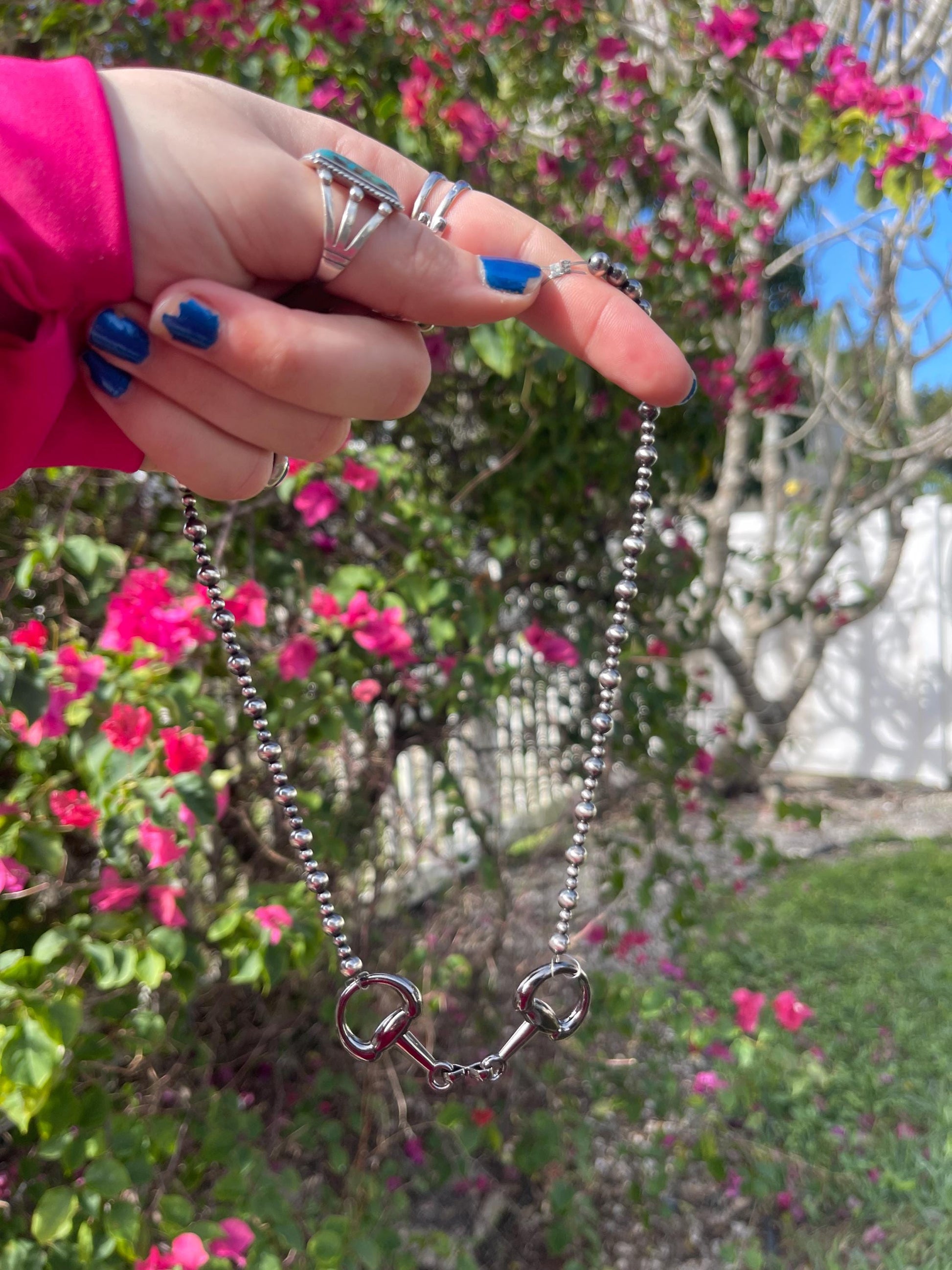 Horse Bit Navajo Inspired Pearl Necklace