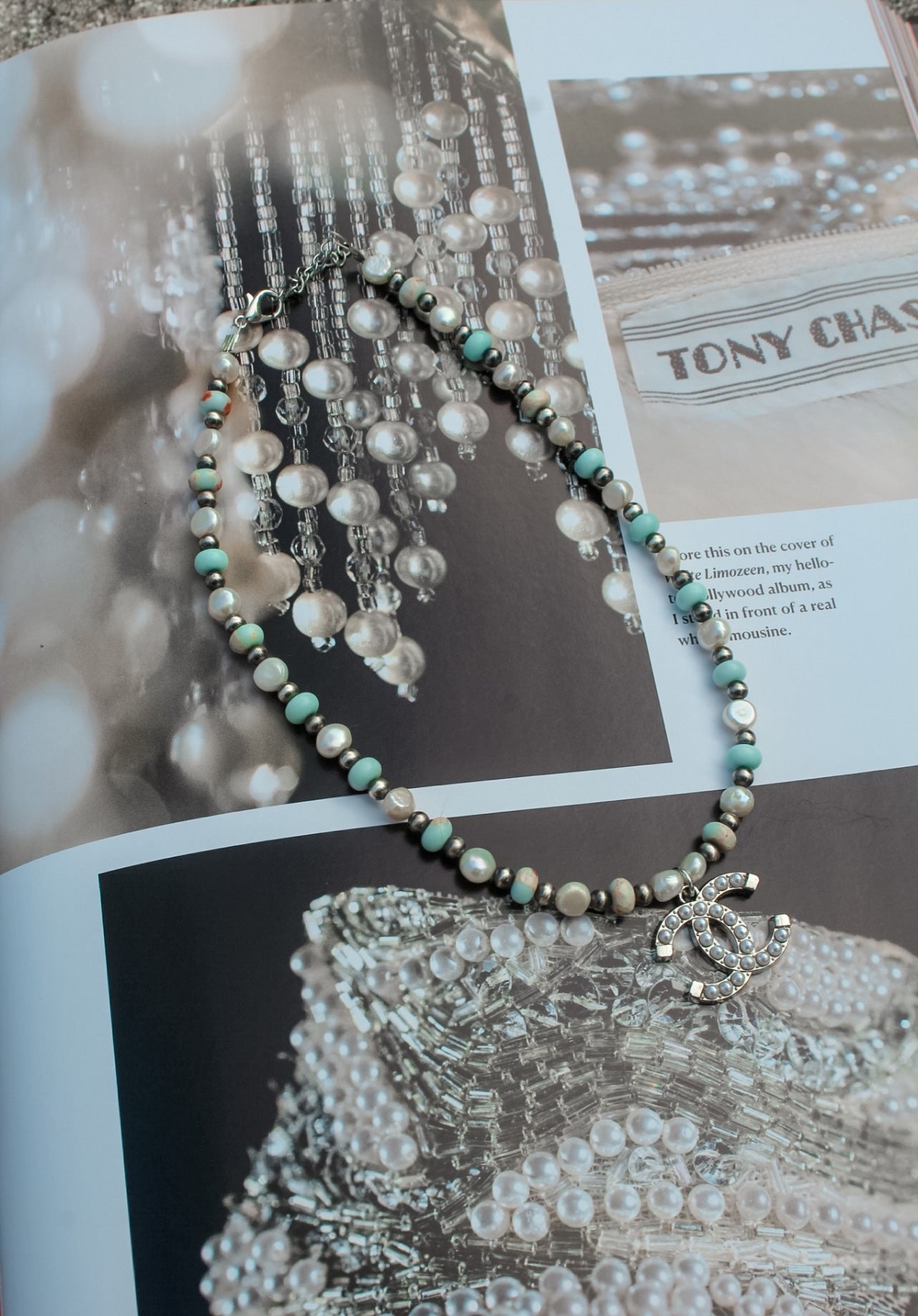 Chanel Navajo Inspired Pearl and Gemstone Necklace