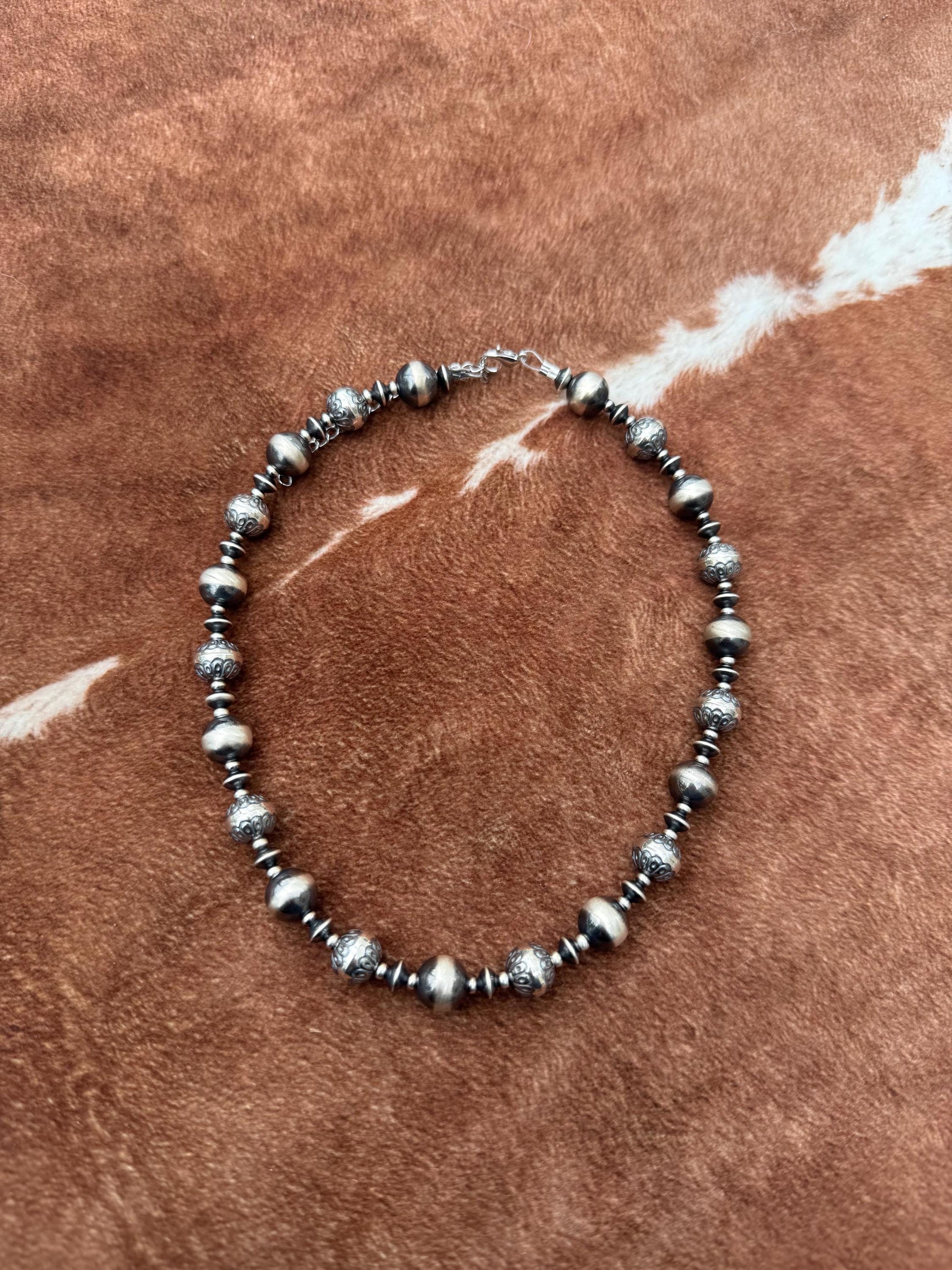 Authentic Navajo Inspired Pearl Necklace 10mm