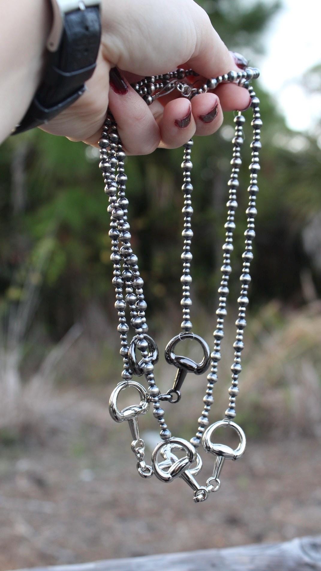 Horse Bit Navajo Inspired Pearl Necklace