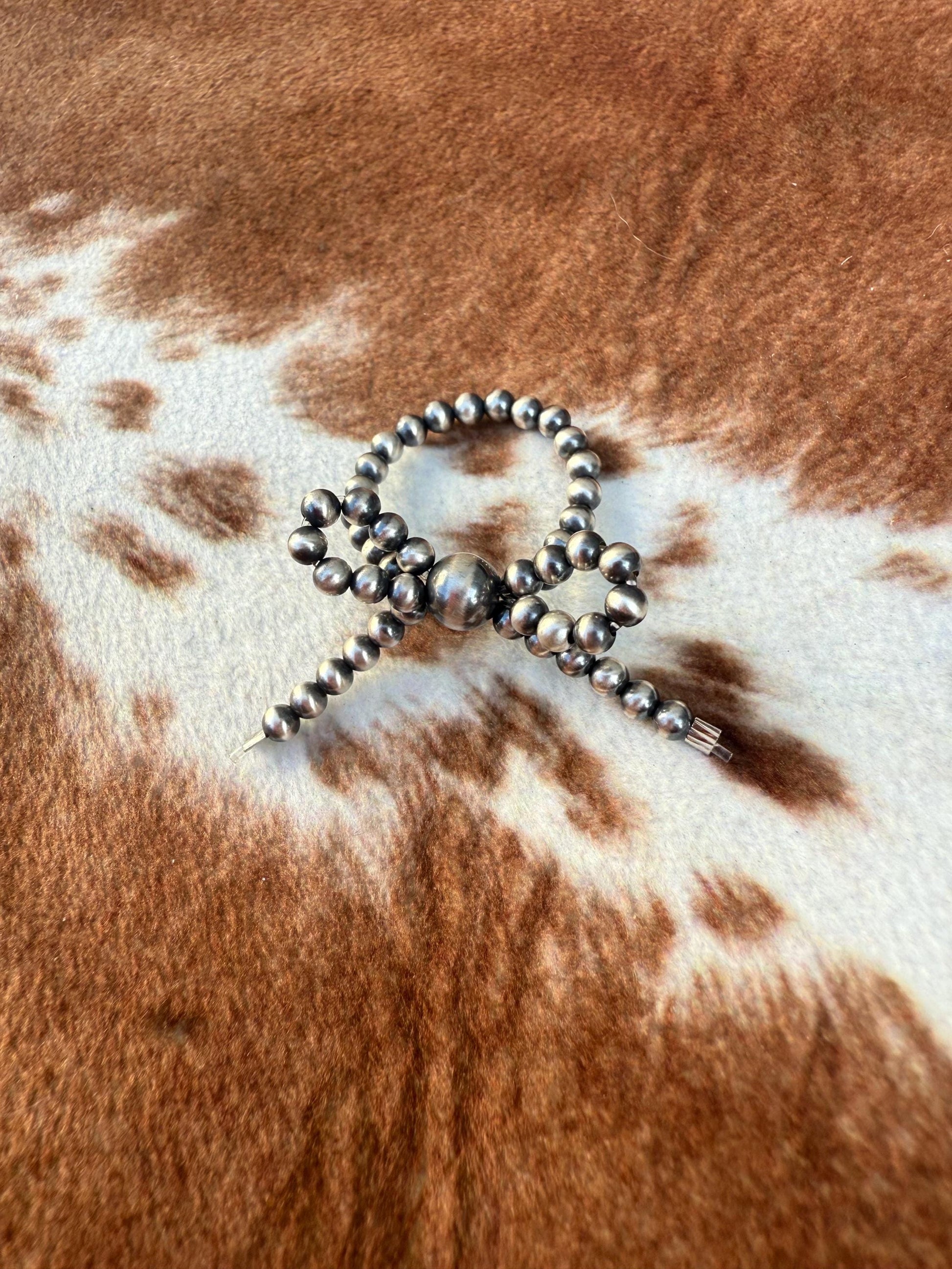 Navajo Inspired Pearl Bow Ring