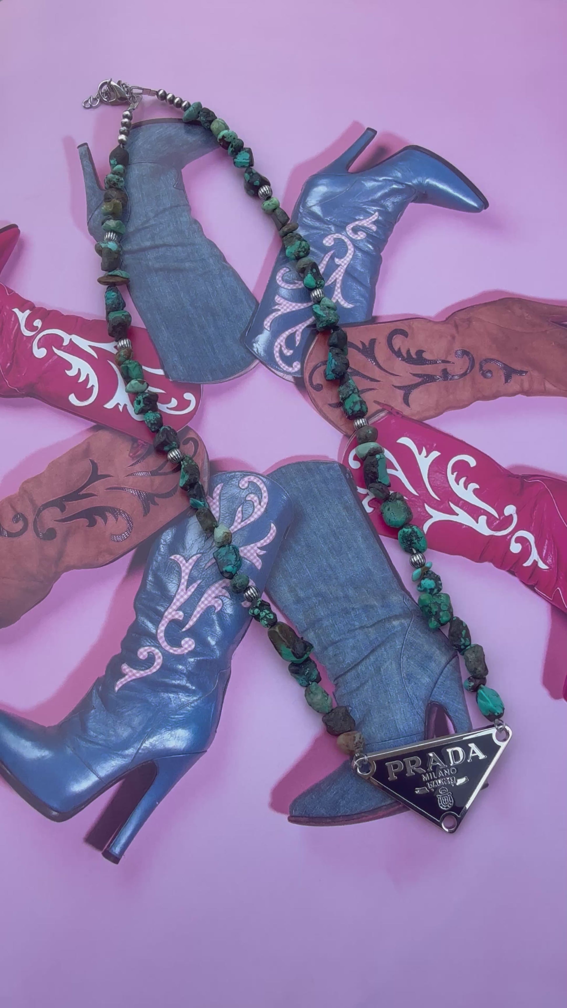 Prada Genuine Turquoise Necklace
